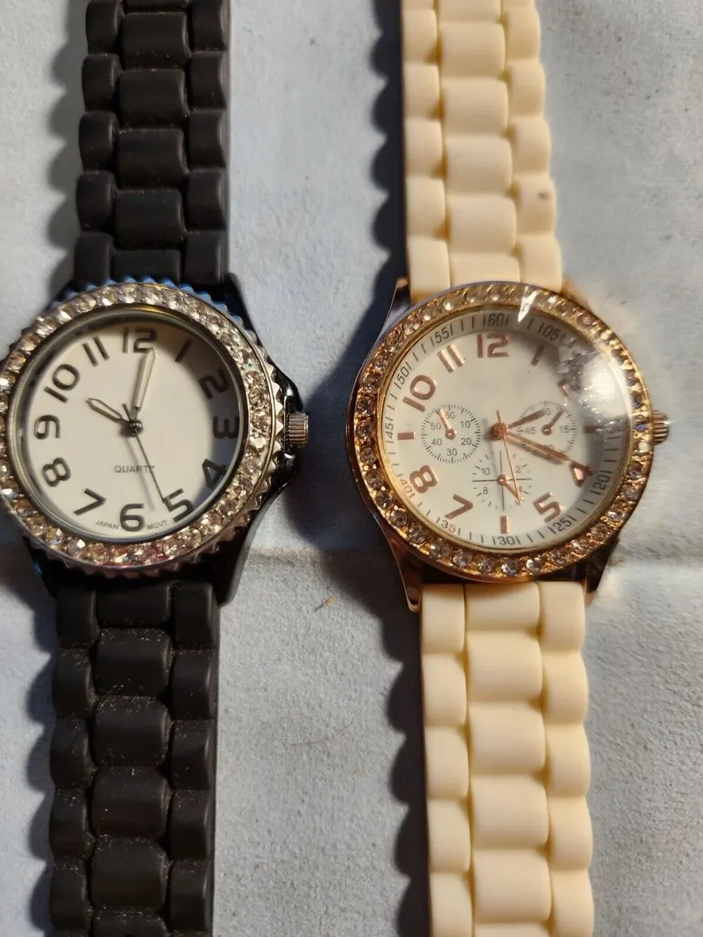 Darice Silver Crystals White Sport Ladies Stainless Includes both Working